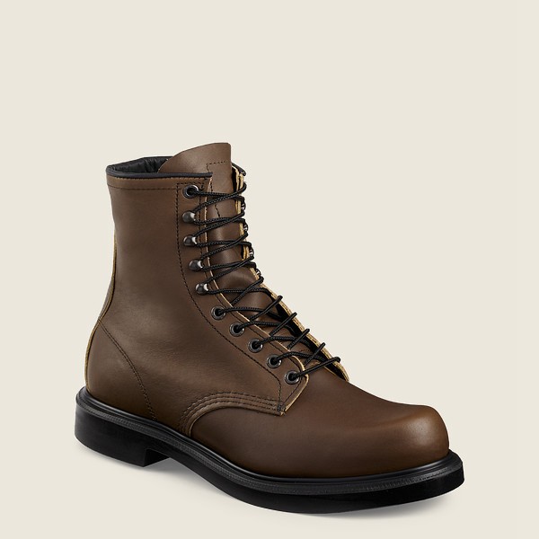 Red Wing Iş Botu Erkek - Supersole® - 8-Inch Soft Toe - Koyu Kahverengi - 49HMOFVNQ